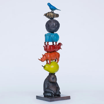 The Stack that Would Never Fall (Bronze Sculpture)