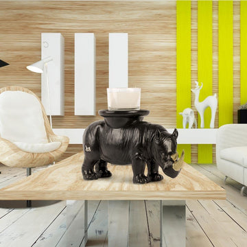 He was stronger than he thought (Ceramic Candle/Plant Holder Resin Sculpture)