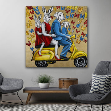 They had a blast when together (Original Painting)