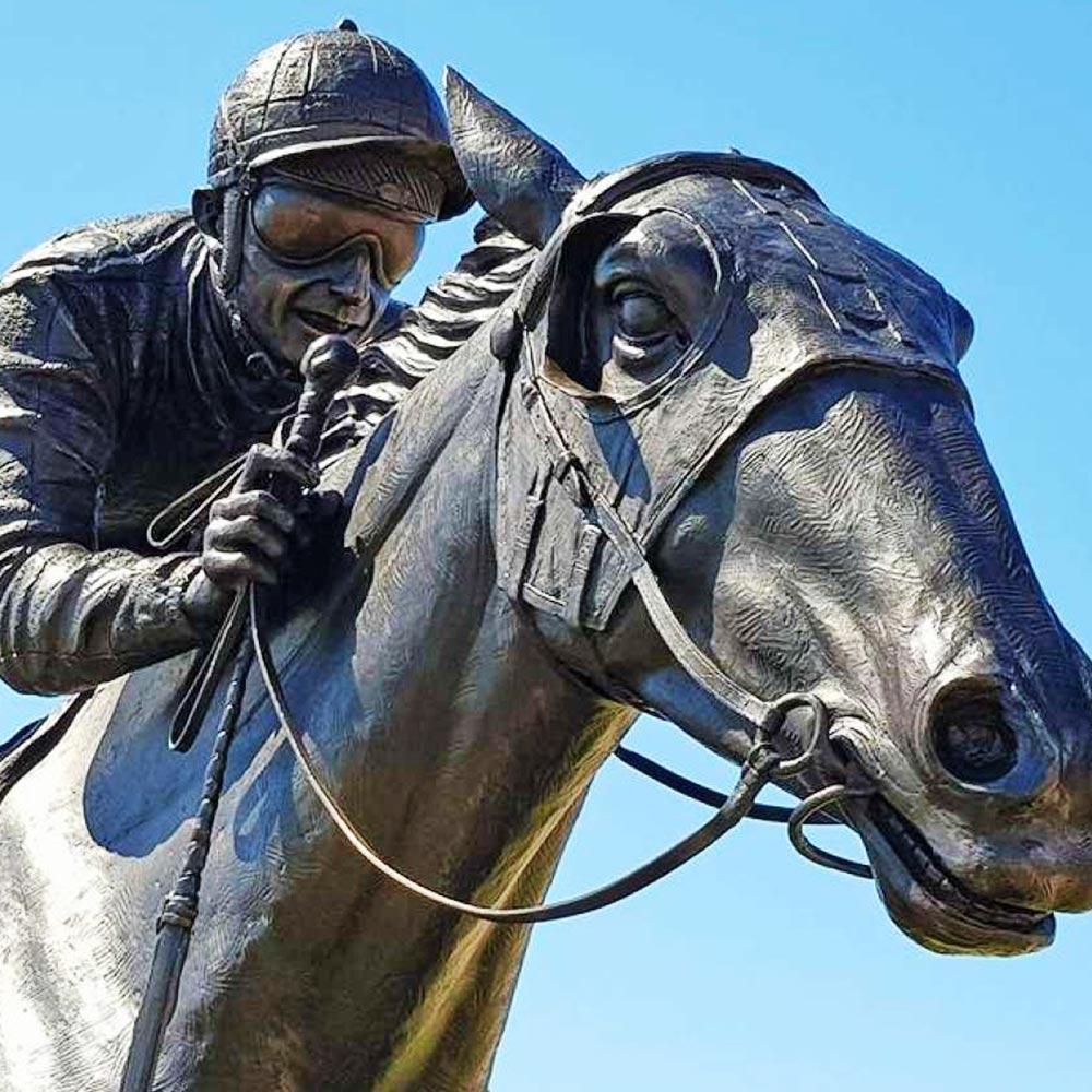 Buffering the race horse (Bronze Sculpture) – Gillie and Marc®