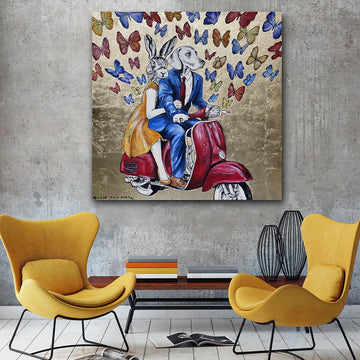 They thought they could fly away to a land of hope and beauty (Original Painting)