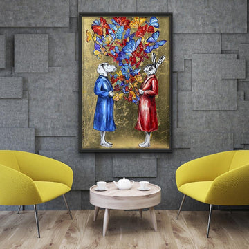 They opened their hearts to see what would come out (Original Painting)