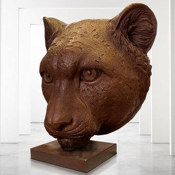 Jahanna the Asiatic Cheetah was Thinking Big (Bronze Sculpture)