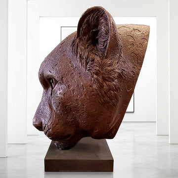 Jahanna the Asiatic Cheetah was Thinking Big (Bronze Sculpture)