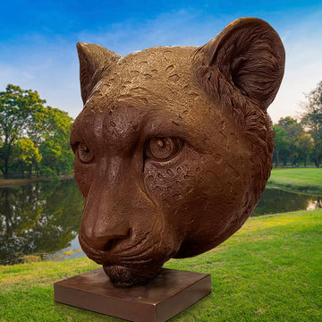 Jahanna the Asiatic Cheetah was Thinking Big (Bronze Sculpture)