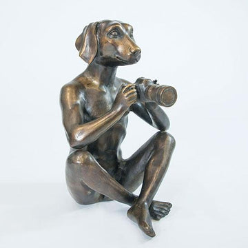 He Loved Taking Black and White as It Was More Artistic (Bronze Sculpture)