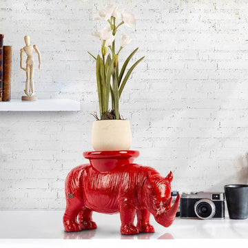 He carried love on his back wherever he went (Candle/Plant Holder Resin Sculpture)