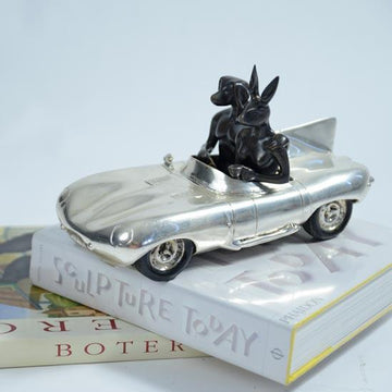 They Loved the Saturday Drive with Endless Blue Skies (Bronze Sculpture)