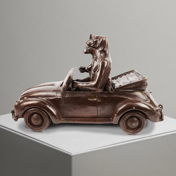 They Had the VW Car Bug (Bronze Sculpture)