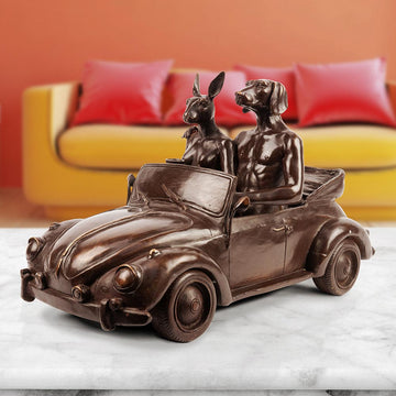 They Had the VW Car Bug (Bronze Sculpture)