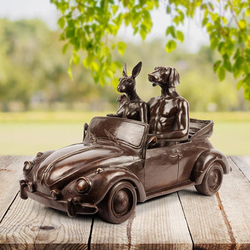 They Had the VW Car Bug (Bronze Sculpture)