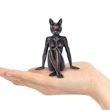 Catwoman Thinks Big (Bronze Sculpture, Pocket Size)