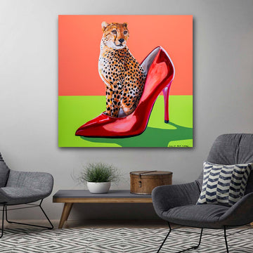 My favourite cheetah in a shoe (Original Painting)