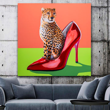 My favourite cheetah in a shoe (Original Painting)