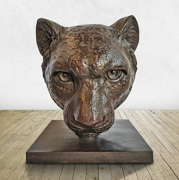 Cheetah (Lifesize stainless steel hunting bigcat statue) Sculpture