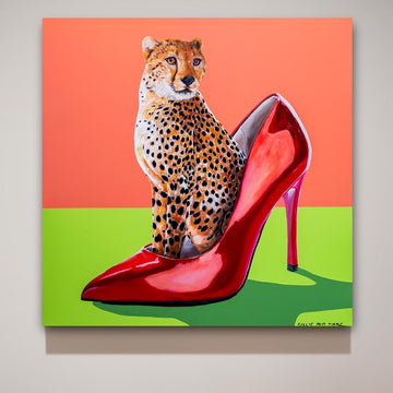 My favourite cheetah in a shoe (Original Painting)