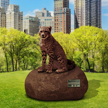 Tiny Baby Wonder Cheetah (Bronze Sculpture)