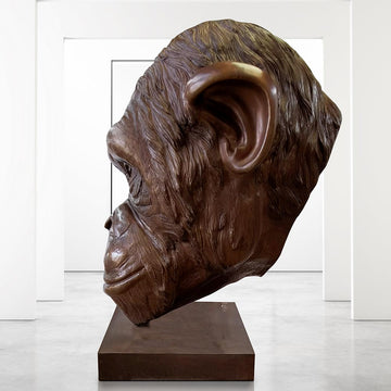 Kabaka the Chimp was Thinking Big (Bronze Sculpture)