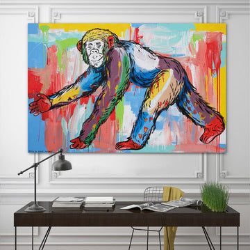 The Chimp Marches for Freedom (Original Painting)