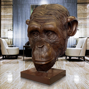 Kabaka the Chimp was Thinking Big (Bronze Sculpture)