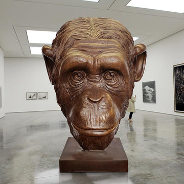 Kabaka the Chimp was Thinking Big (Bronze Sculpture)
