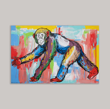 The Chimp Marches for Freedom (Original Painting)