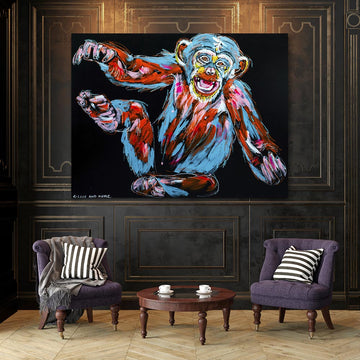 Chuckles, the Chimp Thought That Was Very Funny (Original Painting)