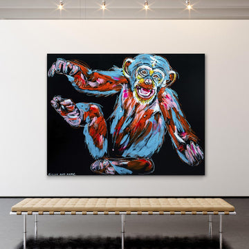 Chuckles, the Chimp Thought That Was Very Funny (Original Painting)