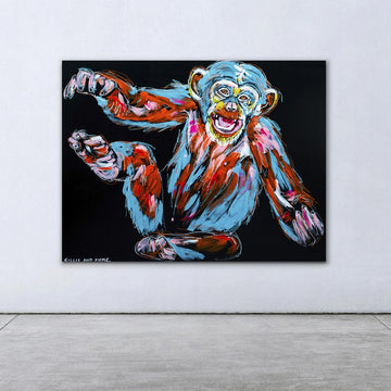 Chuckles, the Chimp Thought That Was Very Funny (Original Painting)