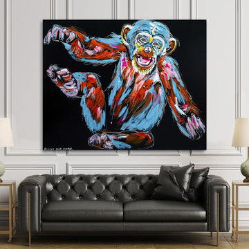 Chuckles, the Chimp Thought That Was Very Funny (Original Painting)