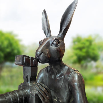 Paparazzi City Rabbitwoman (Bronze Sculpture)