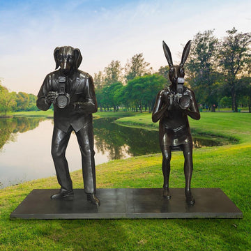 Paparazzi City Rabbitwoman (Bronze Sculpture)