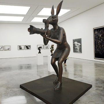Paparazzi City Rabbitwoman (Bronze Sculpture)