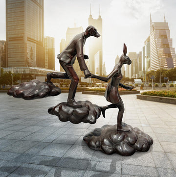 They Were the Cloud Walkers (Bronze Sculpture)