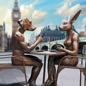 Coffee Drinkers (Bronze Sculpture)