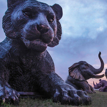 Come Out, Come Out Tiger, Wherever You Are (Bronze Sculpture, Large)