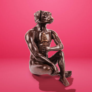 He Screamed for the Golden Ice Cream (Bronze Sculpture)