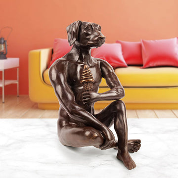 He Screamed for the Golden Ice Cream (Bronze Sculpture)