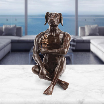 He Screamed for the Golden Ice Cream (Bronze Sculpture)