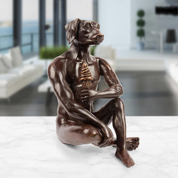 He Screamed for the Golden Ice Cream (Bronze Sculpture)