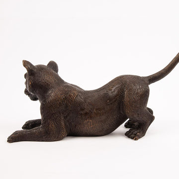 The Cub Crouched Low (Bronze Sculpture)