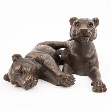 The Cubs Were Best Friends (Bronze Sculpture)