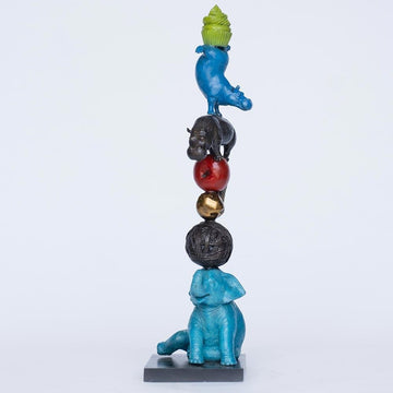 Everything Stacked Up (Bronze Sculpture)
