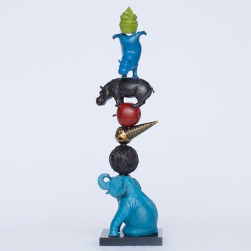 Everything Stacked Up (Bronze Sculpture)