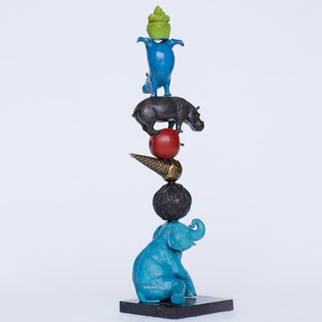 Everything Stacked Up (Bronze Sculpture)