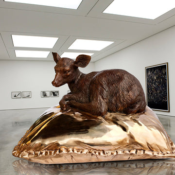 Large Sleeping Beauty Deer (Bronze Sculpture)