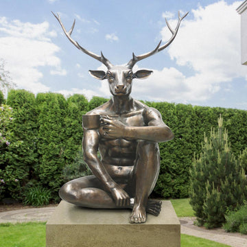 The Deer Loved His Long Black (Bronze Sculpture, Mid-Size)