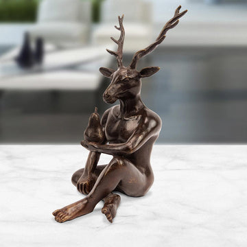The Pearfect Deer (Bronze Sculpture, Pocket Size)