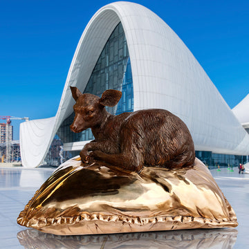 Large Sleeping Beauty Deer (Bronze Sculpture)