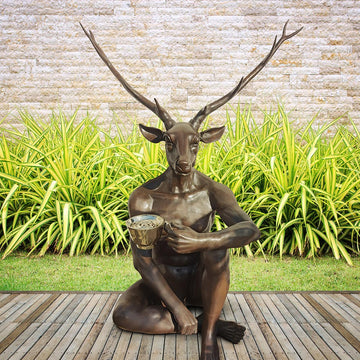 Deerman with the Golden Cup (Bronze Sculpture)